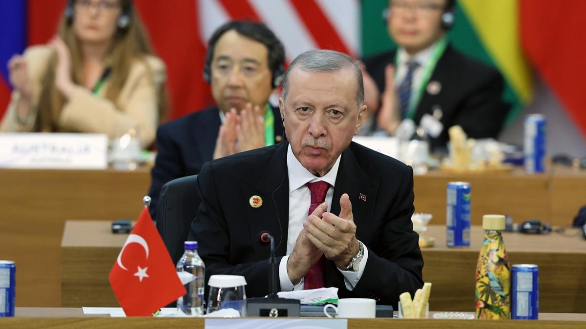 G20 Zirvesi, Brezilya'nn Rio de Janeiro kentinde balad! Cumhurbakan Erdoan liderlere Gazze'yi anlatacak