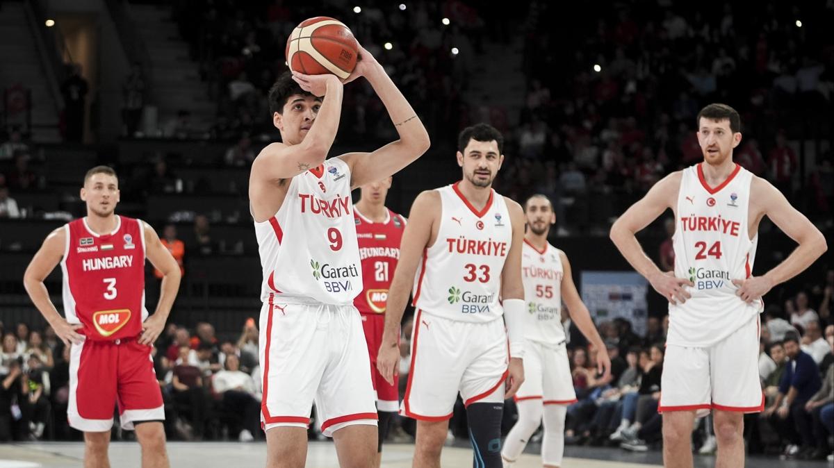 A Milli Basketbol Takm'nn Macaristan'a kar oynad malarda stn