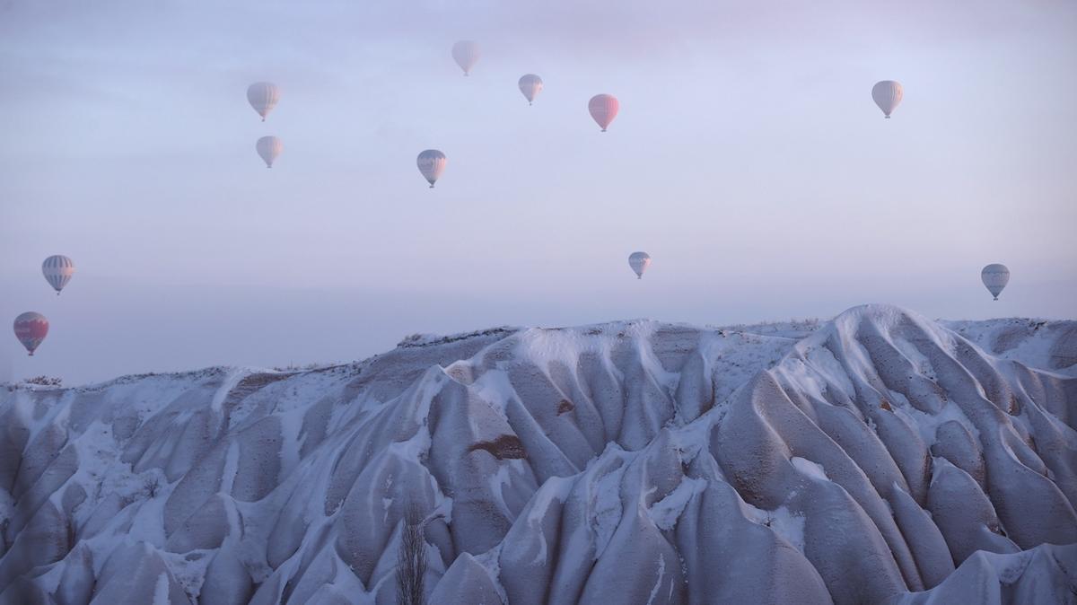 Kapadokya'da scak hava balon turlar yeniden balad