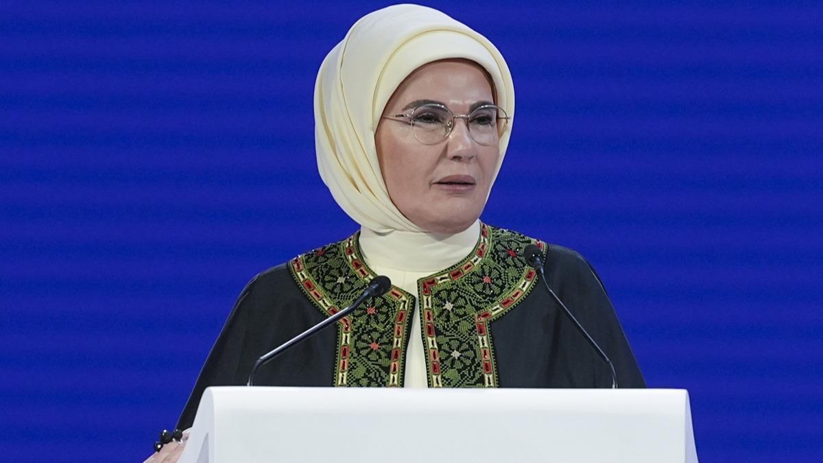 Emine Erdoan: Filistin halknn hakl davasnda yanlarndayz