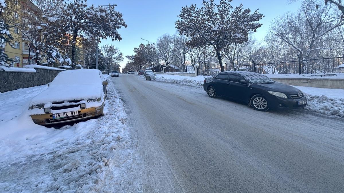 Erzurum'da scaklk eksi 18 dereceye dt 