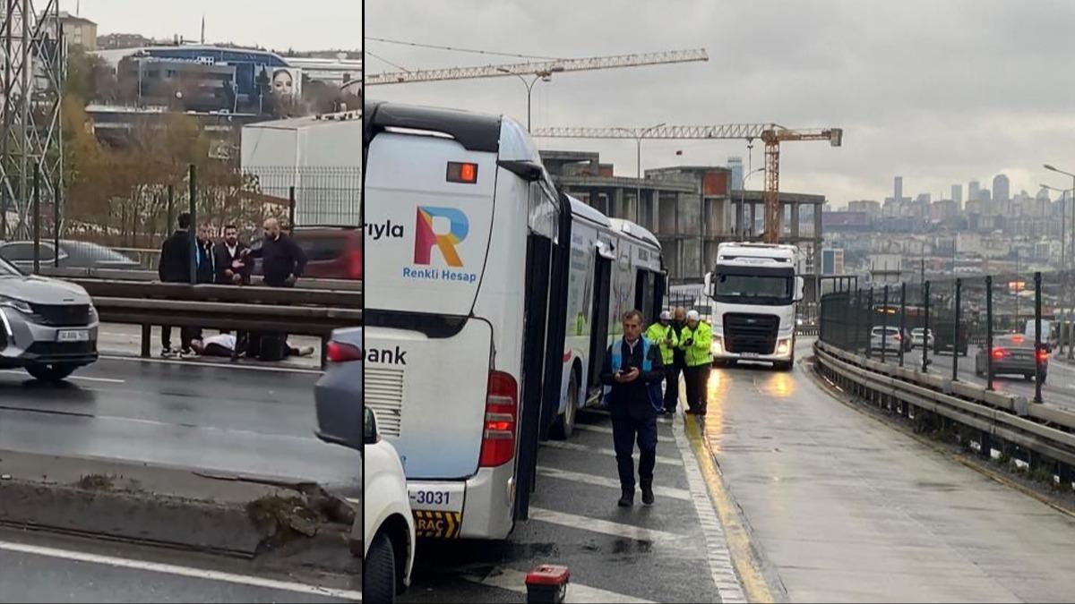 stanbul'da aklalmaz kaza: Yerinden frlayan rgar kapa metrobsteki yolcunun yaralanmasna neden oldu