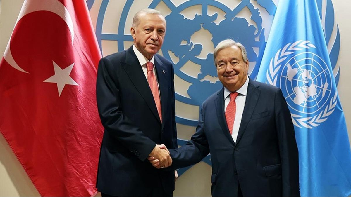 Cumhurbakan Erdoan BM Genel Sekreteri Guterres ile telefonda grt