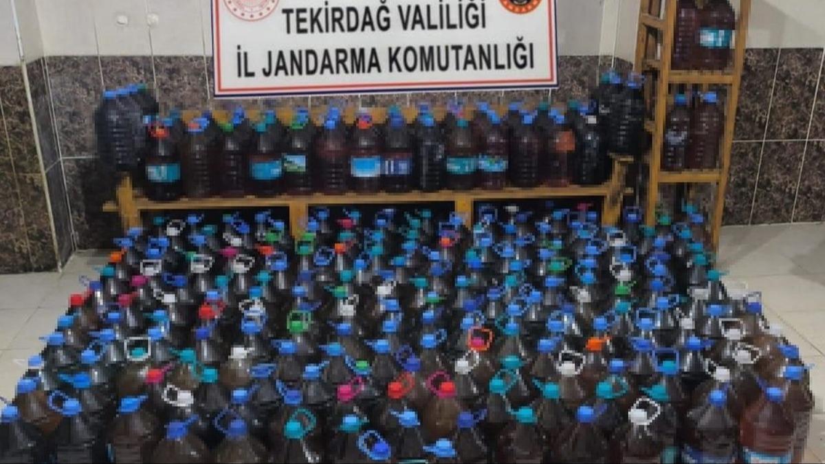 Tekirda'da 1300 litre sahte iki ele geirildi: 1 kii yakaland