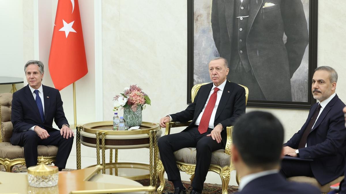 Cumhurbakan Erdoan, ABD Dileri Bakan Blinken'i kabul etti