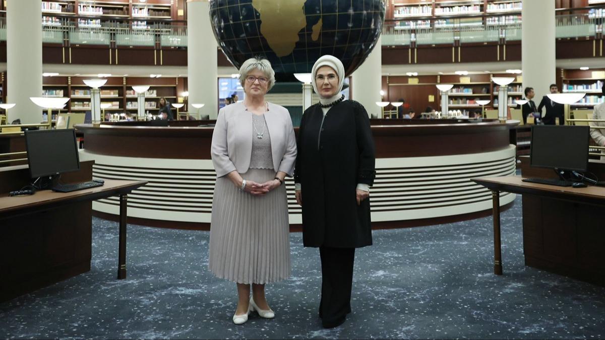 Emine Erdoan, Macaristan Cumhurbakan'nn ei Nagy ile bir araya geldi