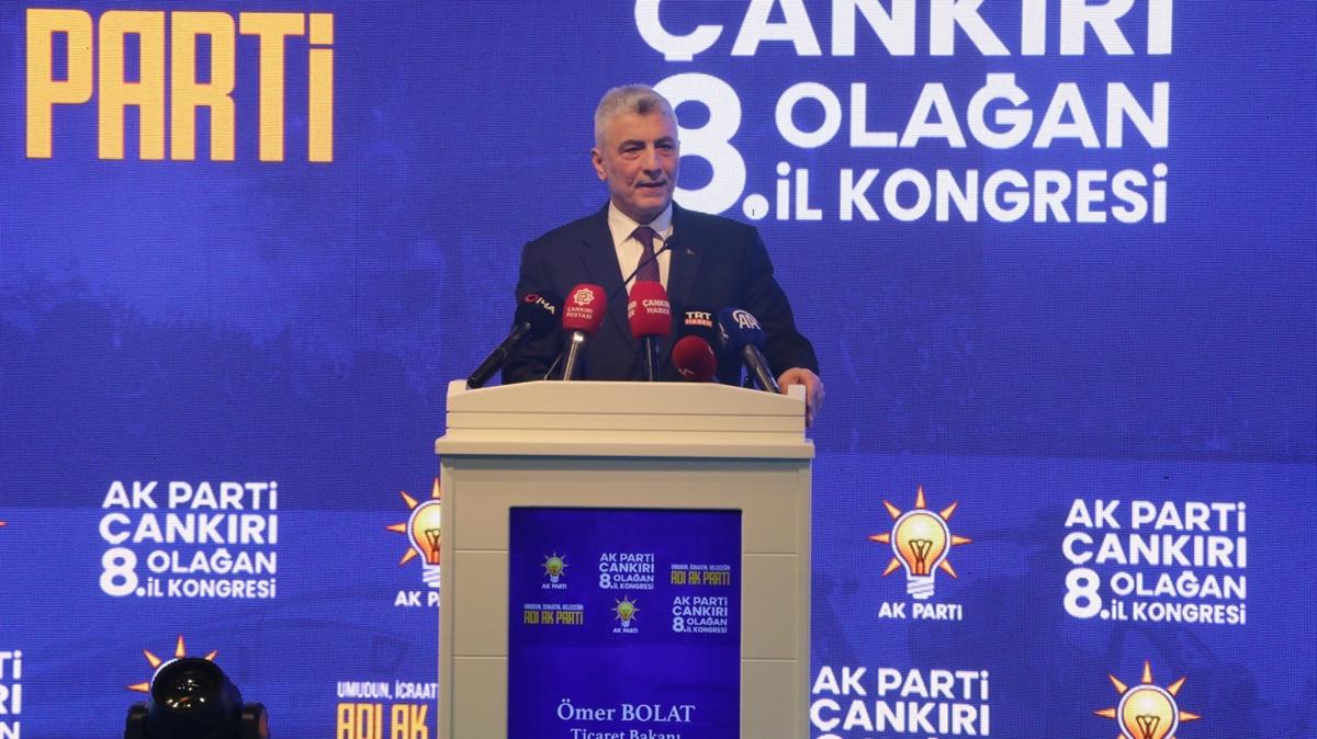 Bakan Bolat: Milli gelirimiz 230 milyar dolardan 1 trilyon 260 milyar dolara ykselmitir