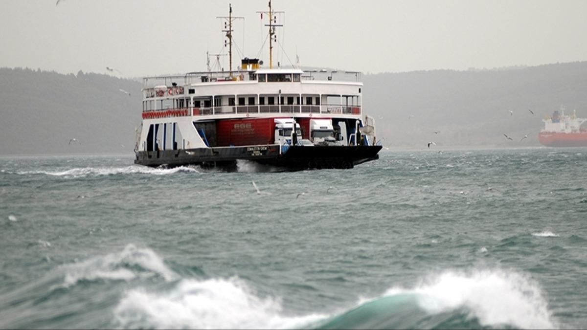 Bozcaada ve Gkeada feribot seferleri iptal edildi