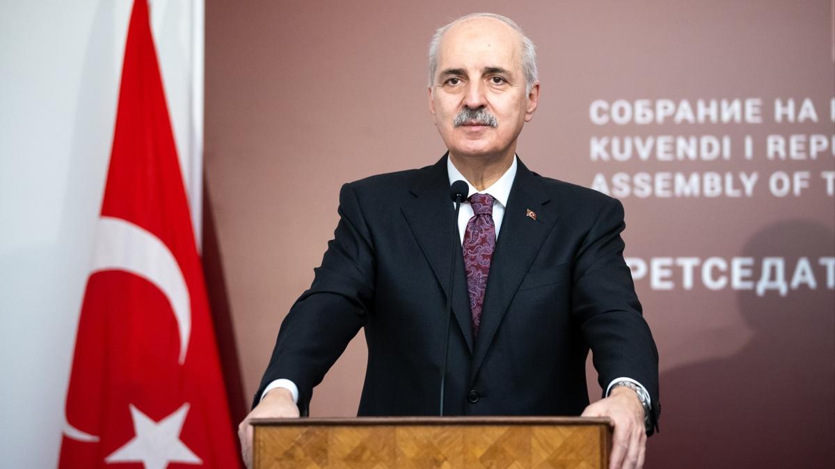 TBMM Bakan Kurtulmu'tan Azerbaycan Milli Meclis Bakan Gafarova'ya 'basal' mesaj