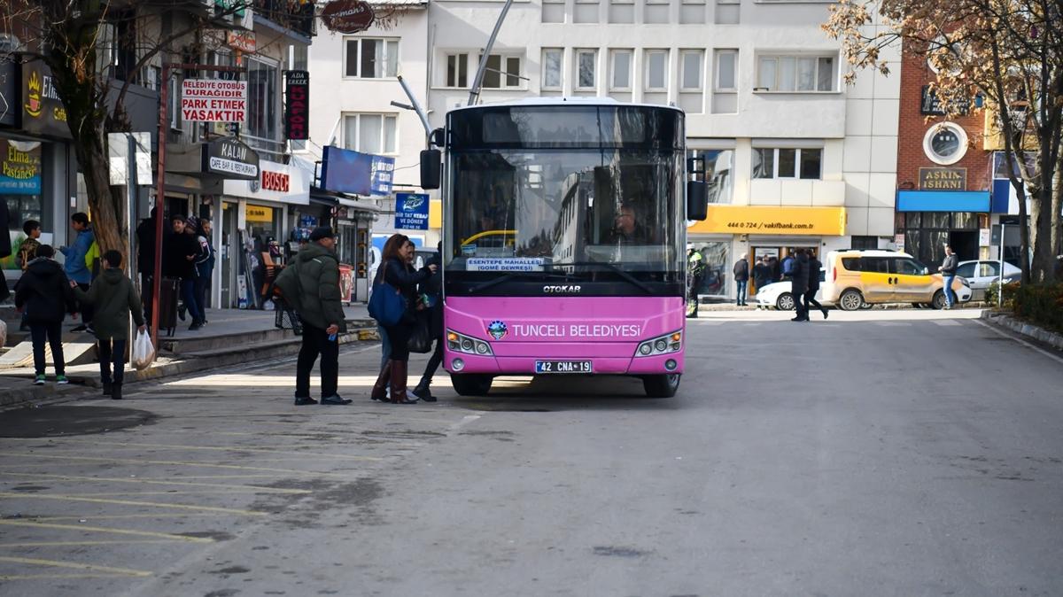 Konya Bykehir Belediyesi'nin Tunceli'ye hibe ettii otobsler hizmete balad