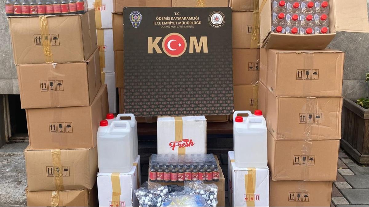 zmir'de kaaklk operasyonu: 669 litre etil alkol ele geirildi