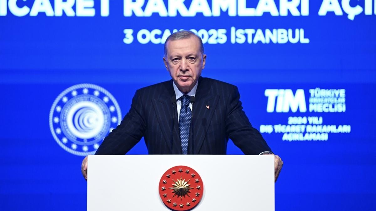 Cumhuriyet tarihinin rekoru... Bakan Erdoan: hracatmz 262 milyar dolara kt