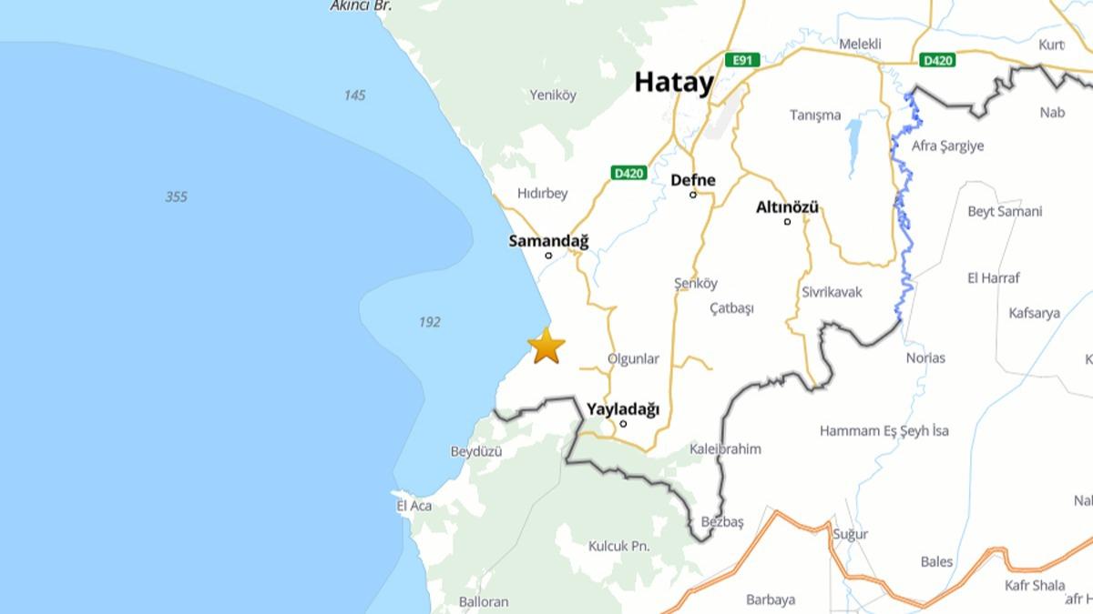 Hatay'da deprem! AFAD bykln duyurdu