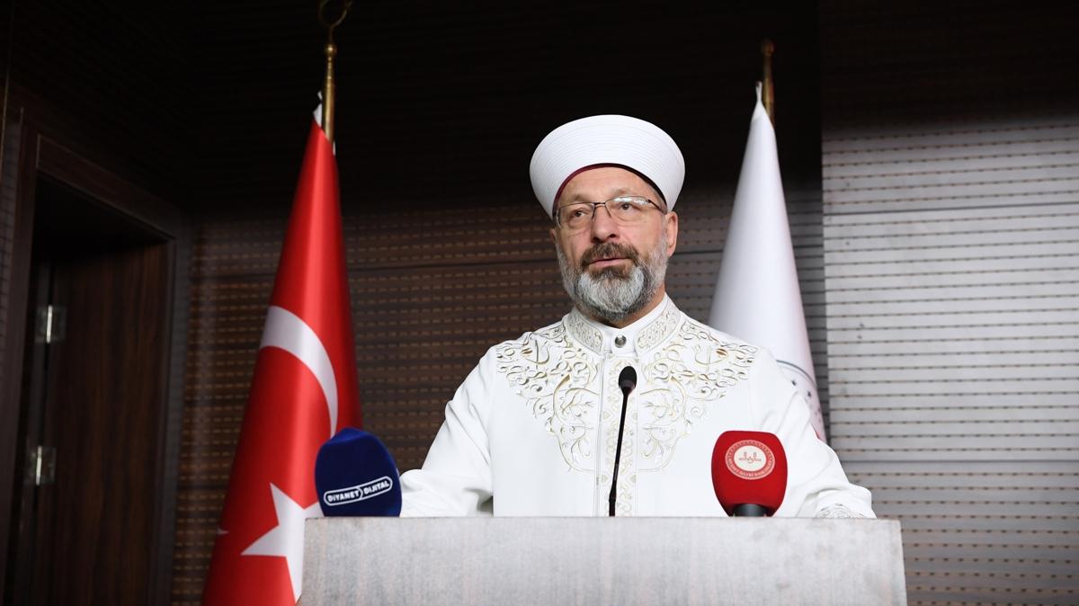 Diyanet leri Bakan Erba'tan Gazze mesaj: Atekesin insanlk iin hayrlara vesile olmasn niyaz ediyorum