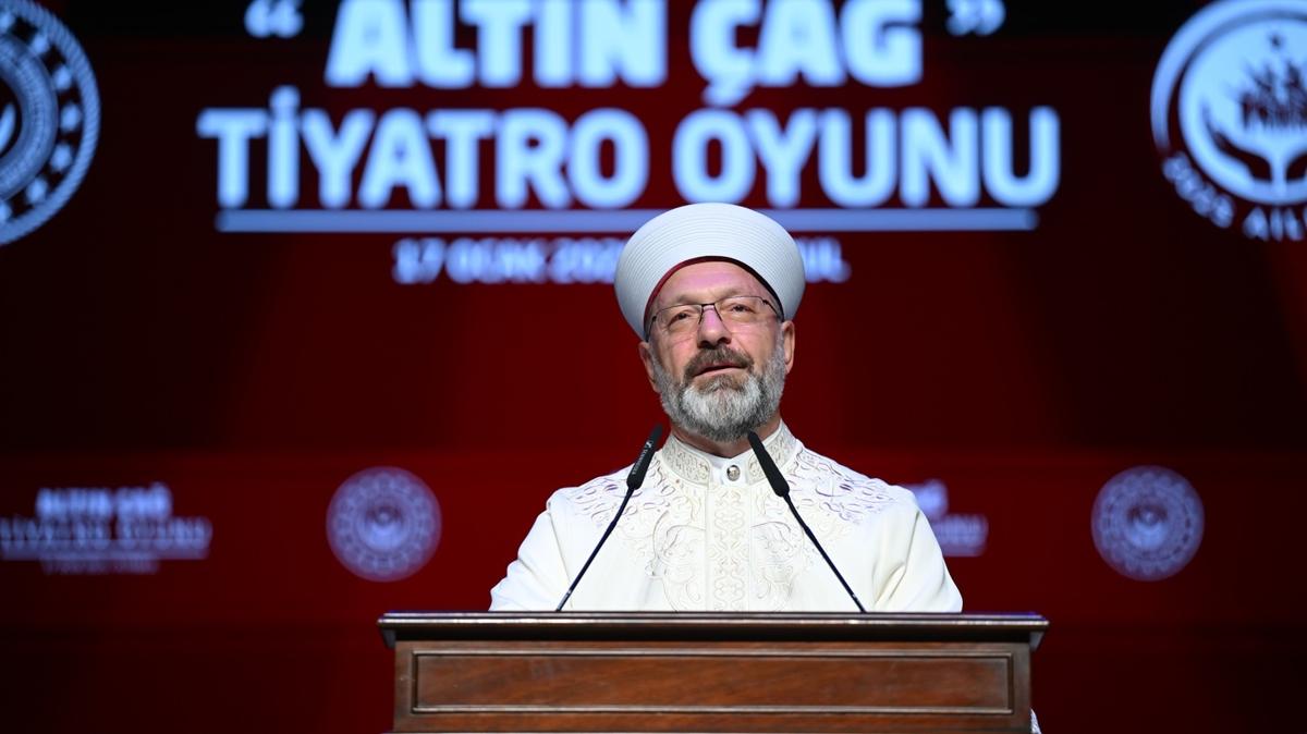 Diyanet leri Bakan Erba: En byk sanatkar Cenabhak'tr, biz de onun en byk eseriyiz