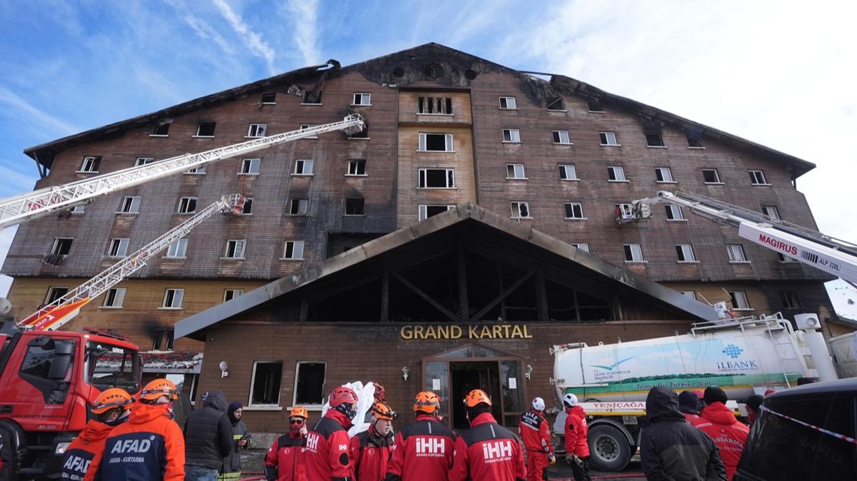 RTK'ten Kartalkaya'daki otel yangnna ilikin yayn yasa