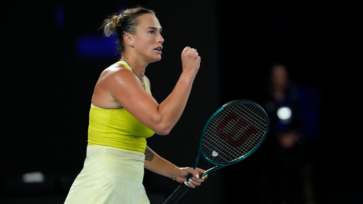 Son iki yln ampiyonu Aryna Sabalenka Avustralya Ak'ta finalde