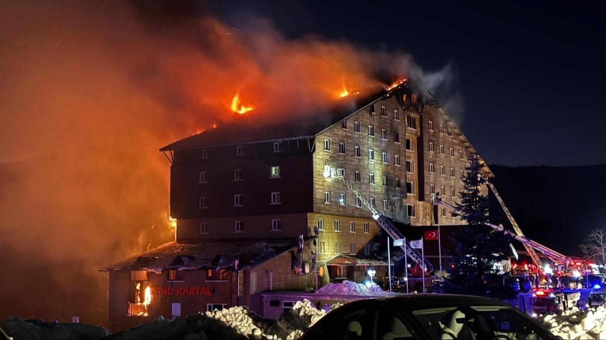 Bolu'da yanan otelin elektrikisi sulamalar reddetti