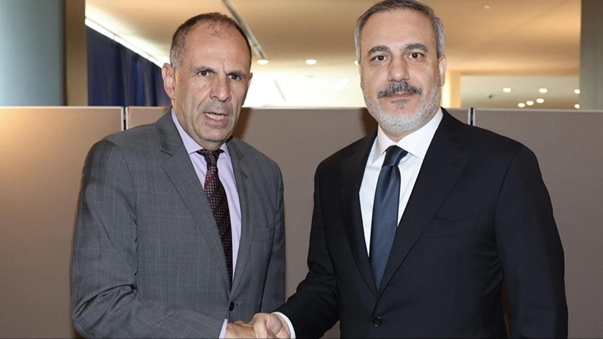 Bakan Fidan, Yunanistan Dileri Bakan Gerapetritis ile grt