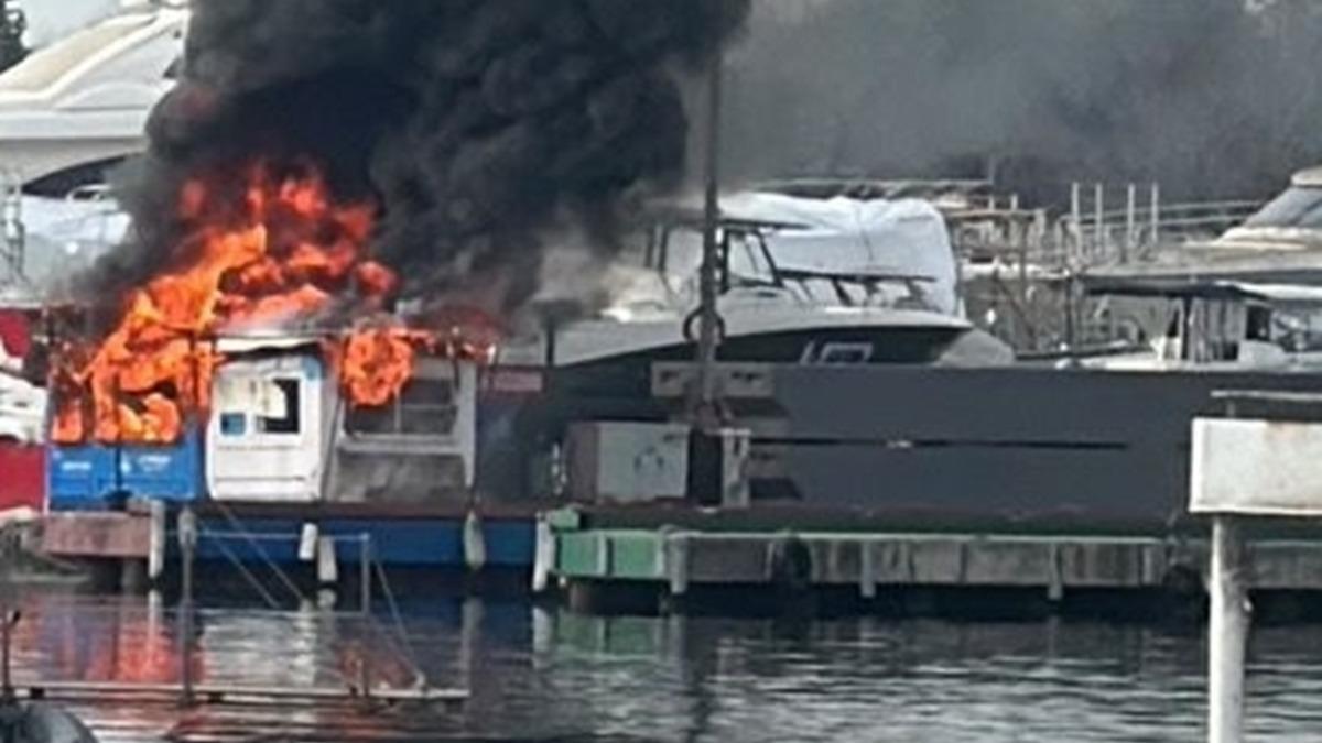 Pendik Marina'da yangn