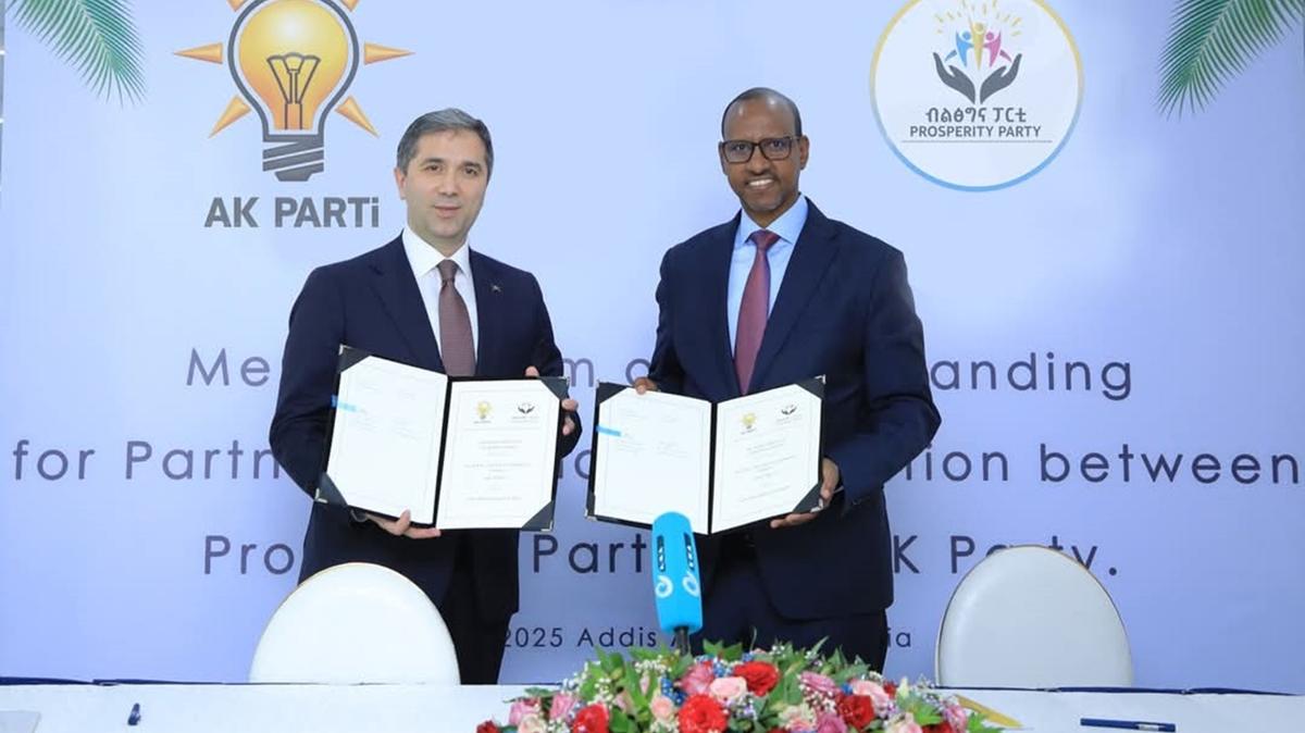 AK Parti ile Etiyopya'daki iktidar partisi Refah arasnda mutabakat zapt imzaland