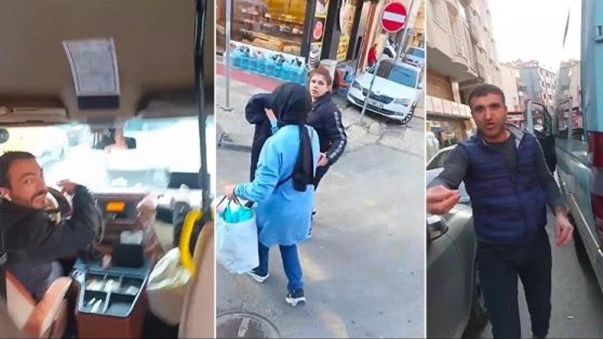 Trafikte terr estirdiler! 2 minibs ofrne ceza yad
