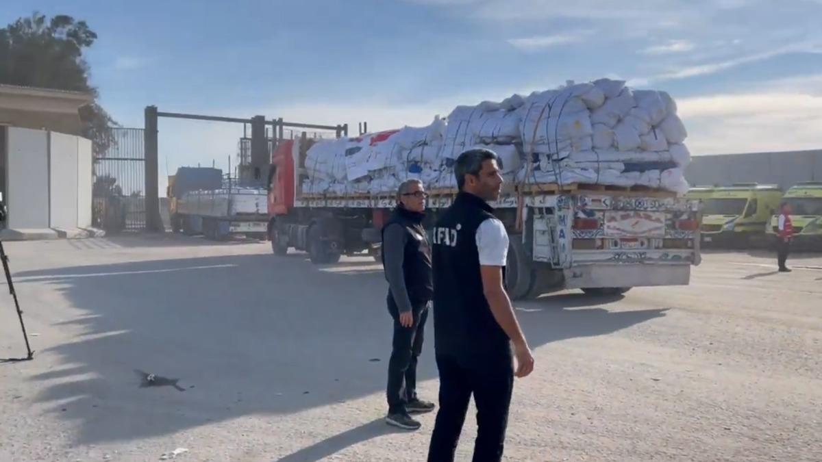 Trkiye'den gnderilen yardm malzemeleri Gazze'ye ulat