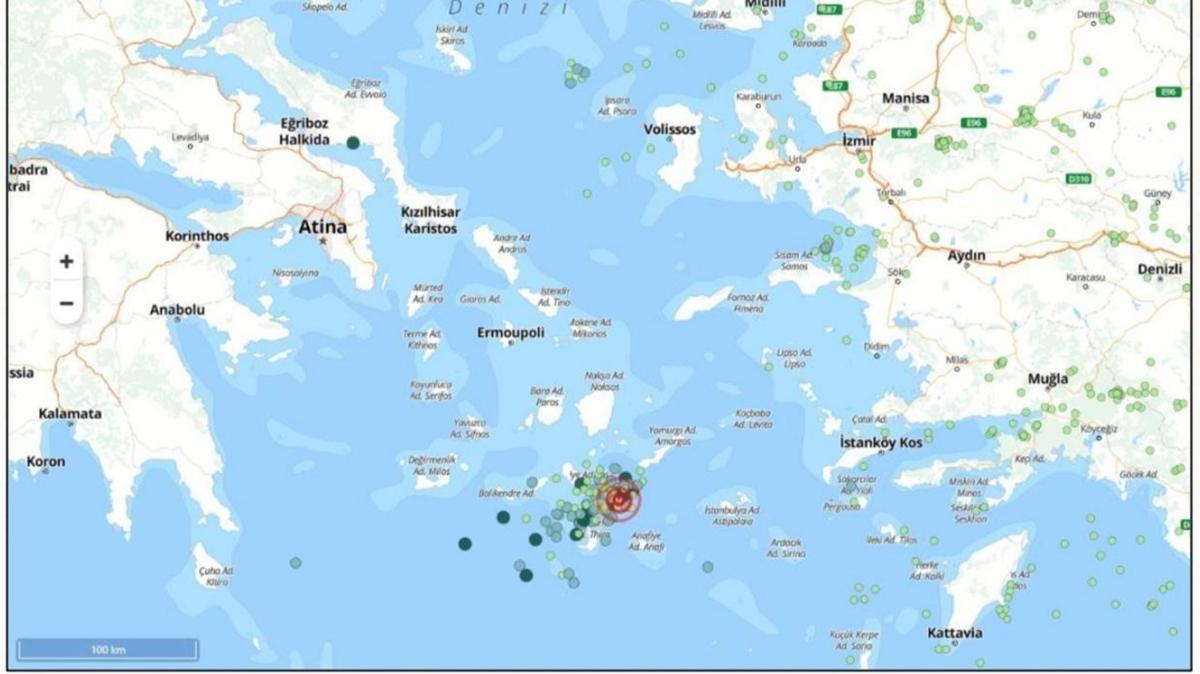 Ege Denizi'nde deprem frtnas! AFAD'dan aklama geldi