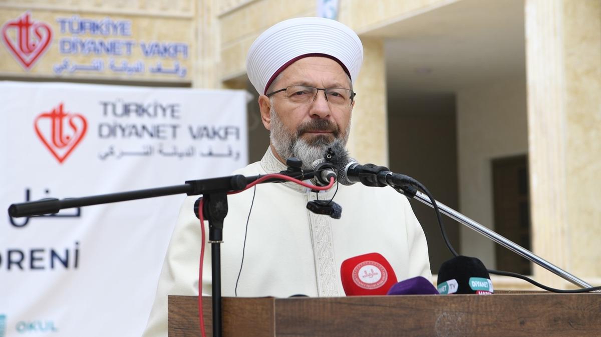 Diyanet leri Bakan Erba: Suriyeli kardelerimiz iin elimizden gelen tm gayreti sergiledik