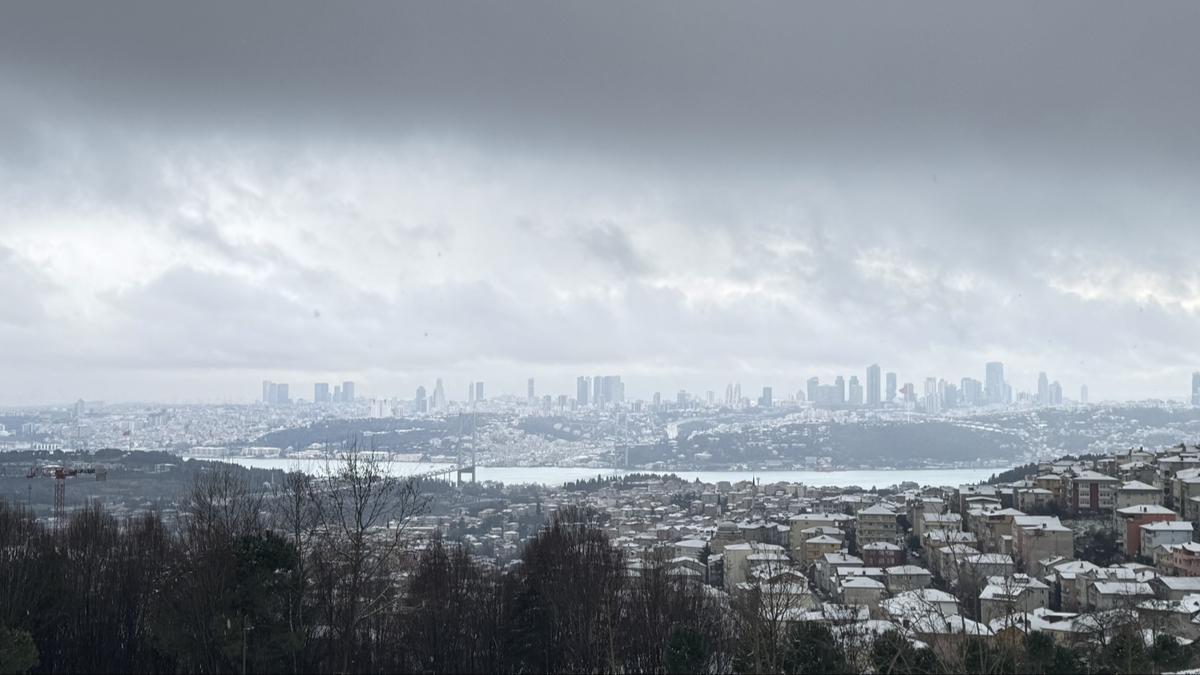 stanbul'da kar ya... Baz blgeler beyaza brnd