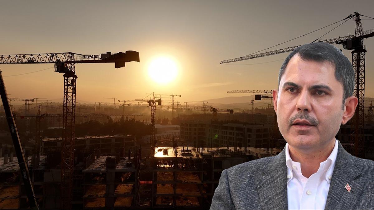 Bakan Kurum bu szlerle paylat: Asrn inasna 7/24 tam gaz devam