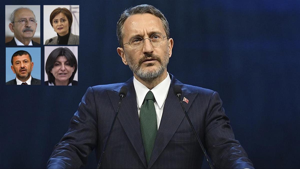 İletişim Başkanı Altun'un avukatı duyurdu! Kılıçdaroğlu ve Kaftancıoğlu ile iki CHP'li isim tazminat ödeyecek