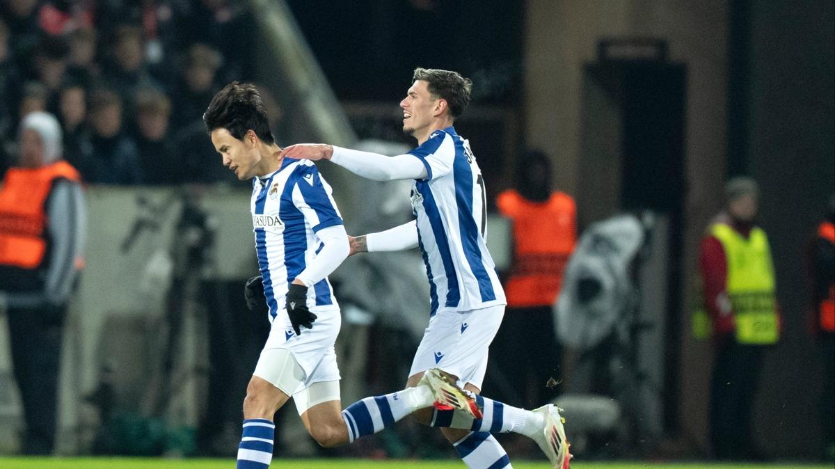 Real Sociedad deplasmandan avantajl dnyor