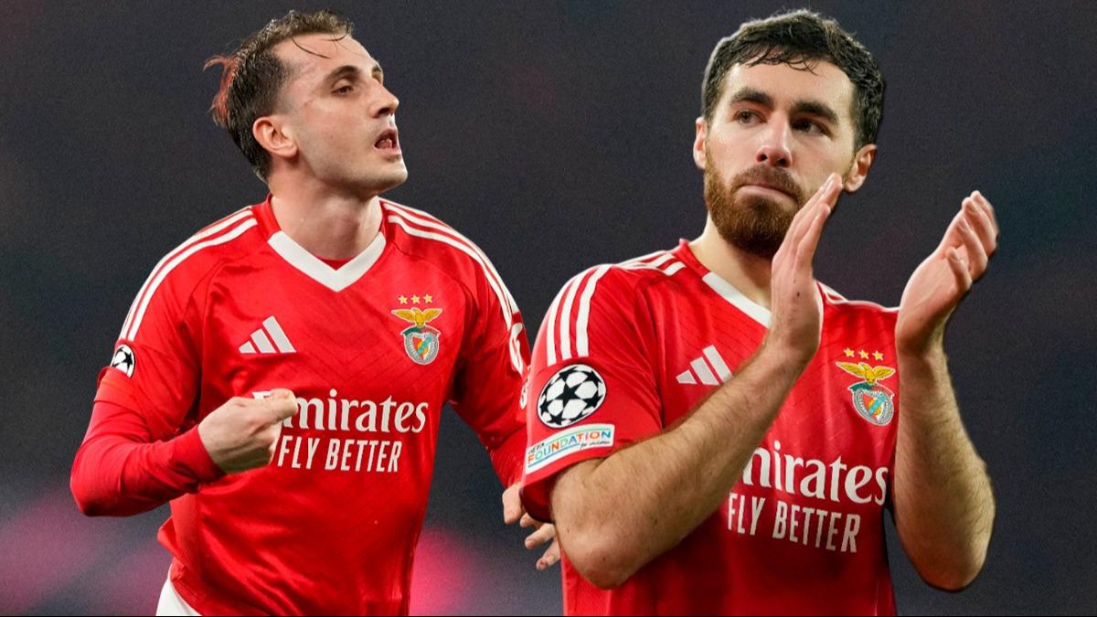 Avrupa'da manetler Kerem Aktrkolu ve Orkun Kk iin atld! ''Benfica'nn kahramanlar''