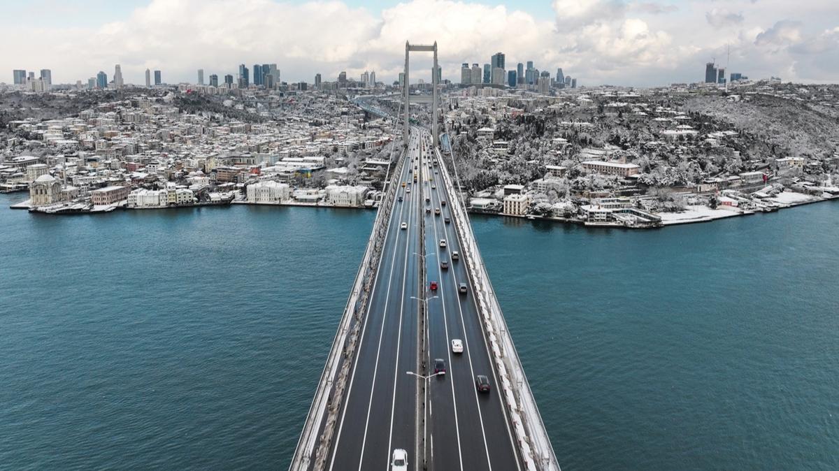 stanbul'da haftann son i gnnde trafik sakin seyrediyor