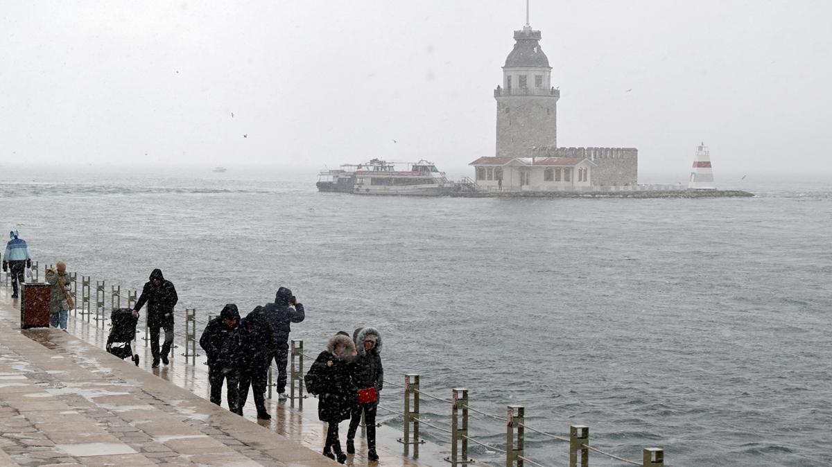 stanbul'da kar ya aralklarla sryor 