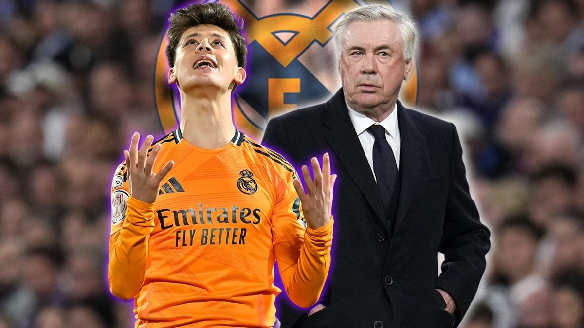 spanya'da gndem oldu! Real Madrid'de Carlo Ancelotti-Arda Gler krizi