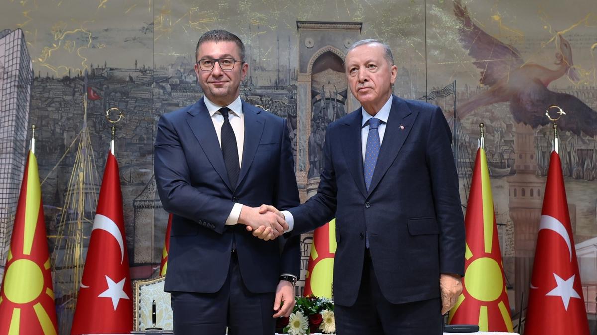 Mickoski Trkiye'de... Bakan Erdoan: Ticaretimizi iki katna karmak istiyoruz