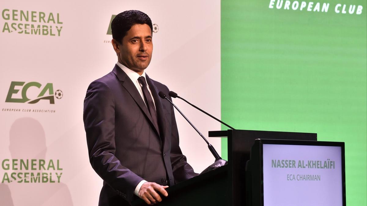 Avrupa Kulpler Birlii Bakan Nasser Al-Khelaifi: Bonservisler ve maalara zm bulmamz lazm