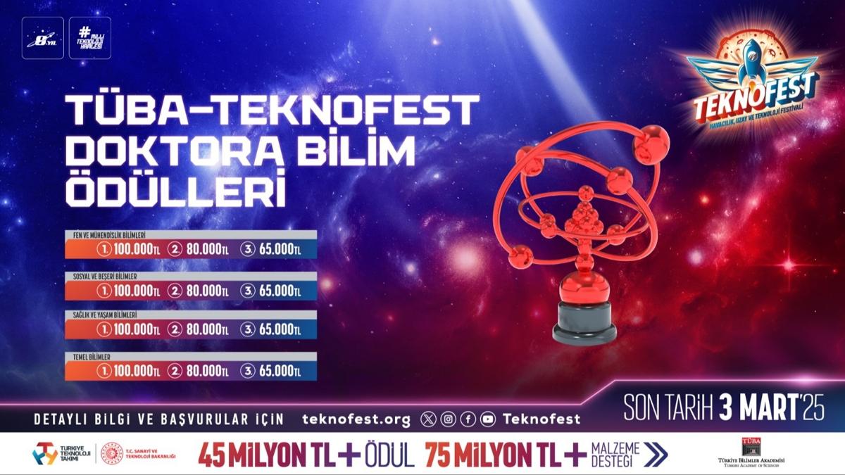 TBA-TEKNOFEST Doktora Bilim dlleri Yarmas in Bavurular Bugn Sona Eriyor