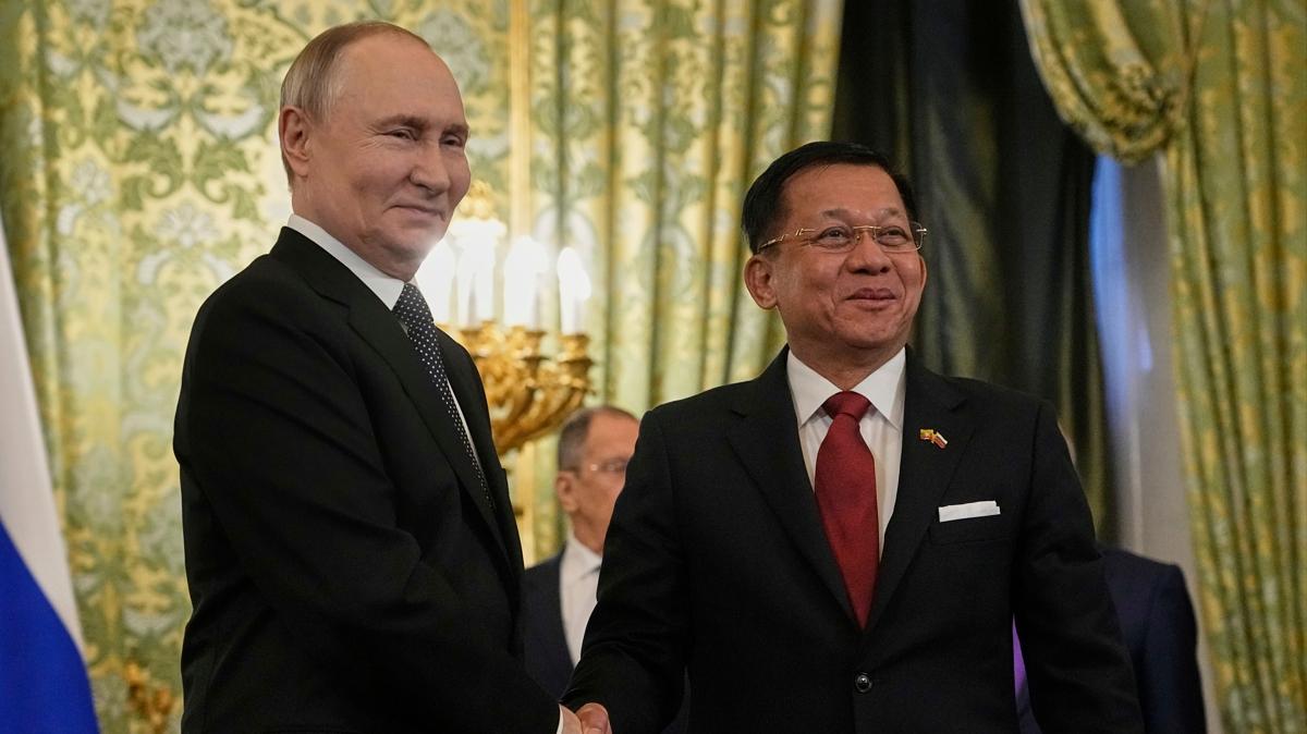 Myanmar'n askeri lideri Min Moskova'da! Putin: yi potansiyele sahibiz