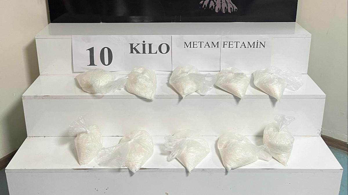 10 kg sentetik uyuturucu ele geirildi