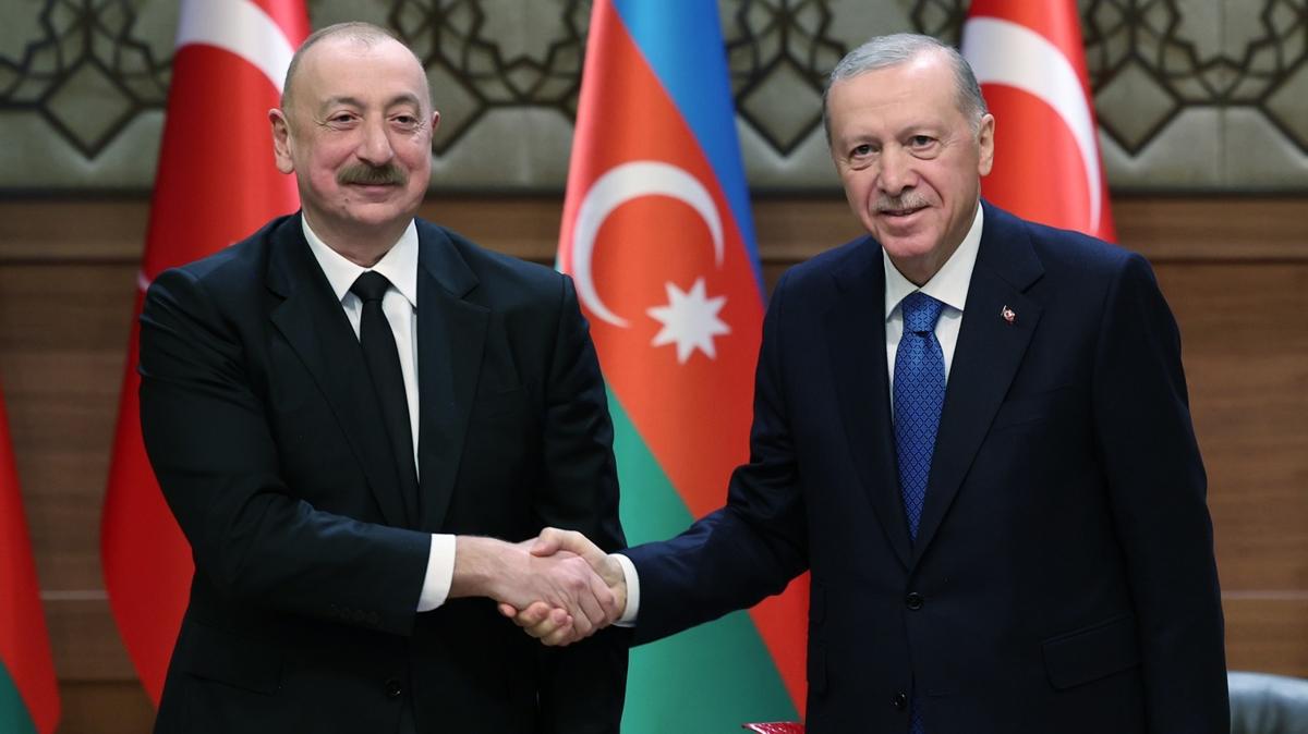 Aliyev'den dikkat eken Trk dnyas mesaj: Aziz kardeim Erdoan'n byk rol var