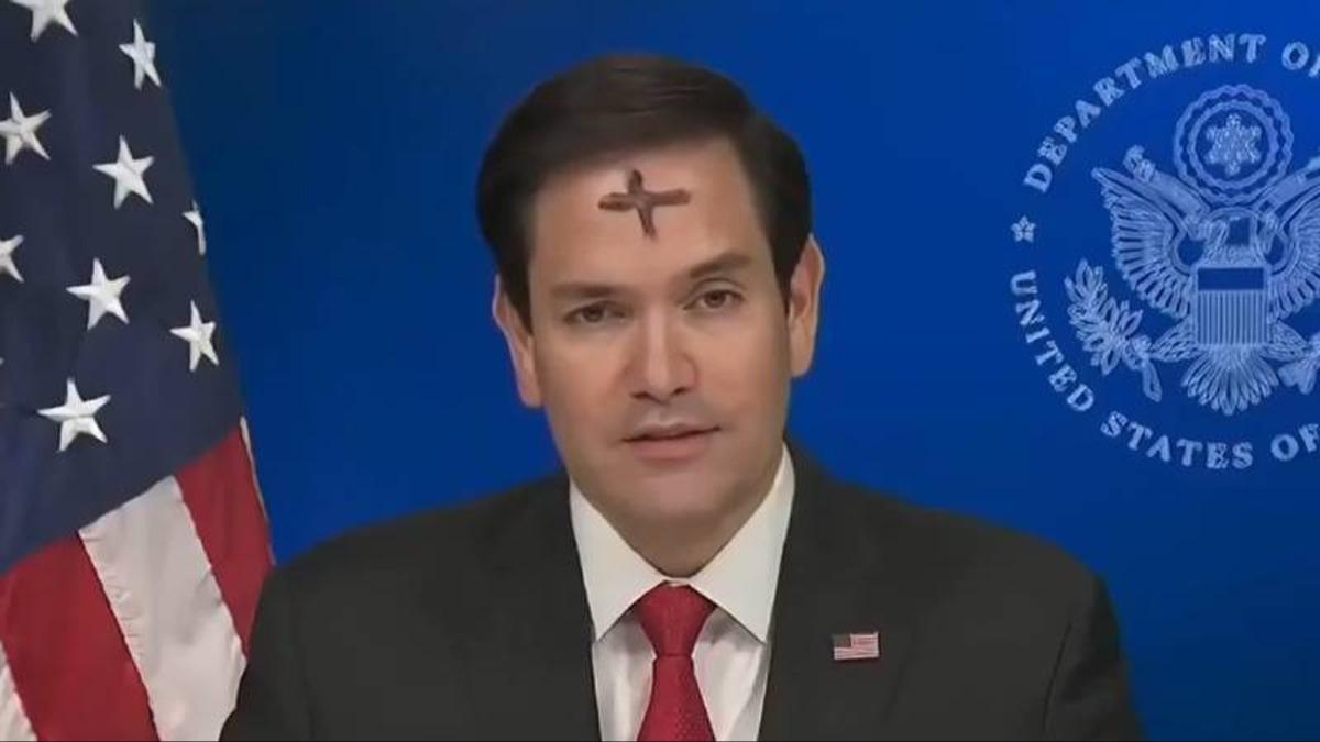 ABD Dileri Bakan Rubio, televizyona alnnda ha iaretiyle kt