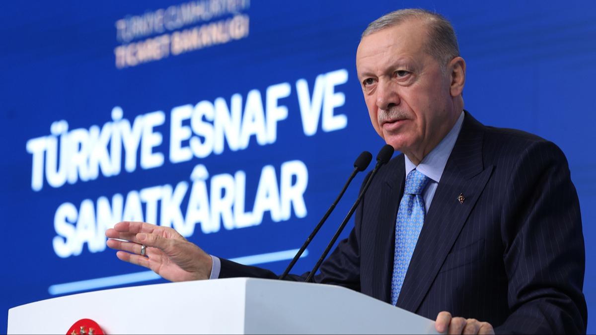 Cumhurbakan Erdoan'dan esnafa mjde! Kredi limitleri kaldrld: Hibe destei salama karar aldk