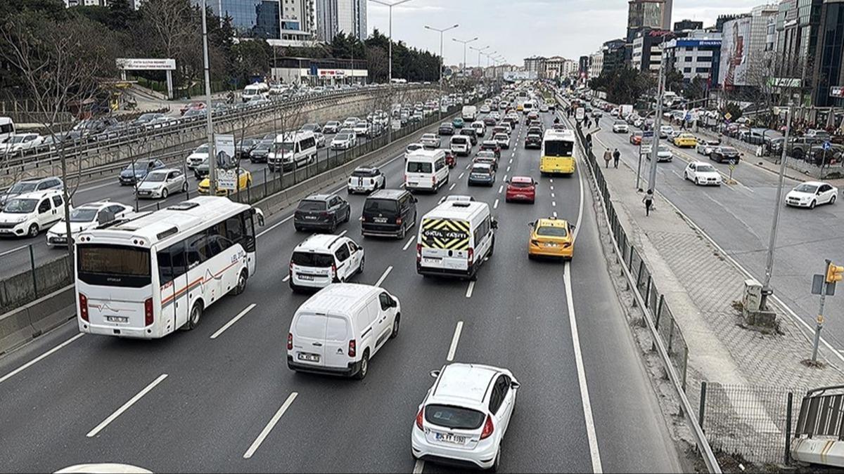 stanbul'da akam trafii! Ana arterler ve caddeler kilitlendi