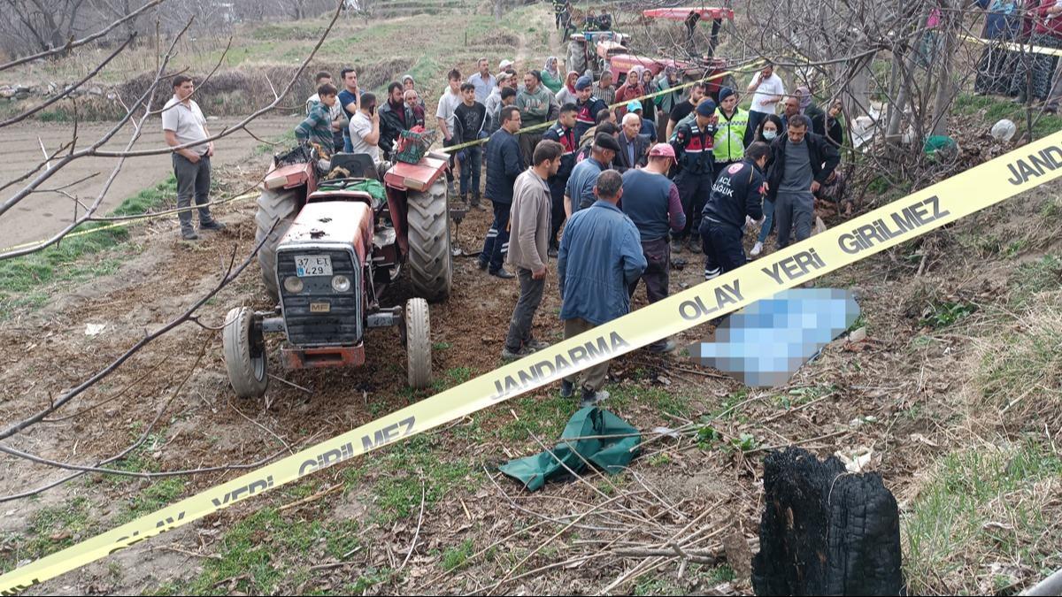 Kastamonu'da ldren traktr kazas
