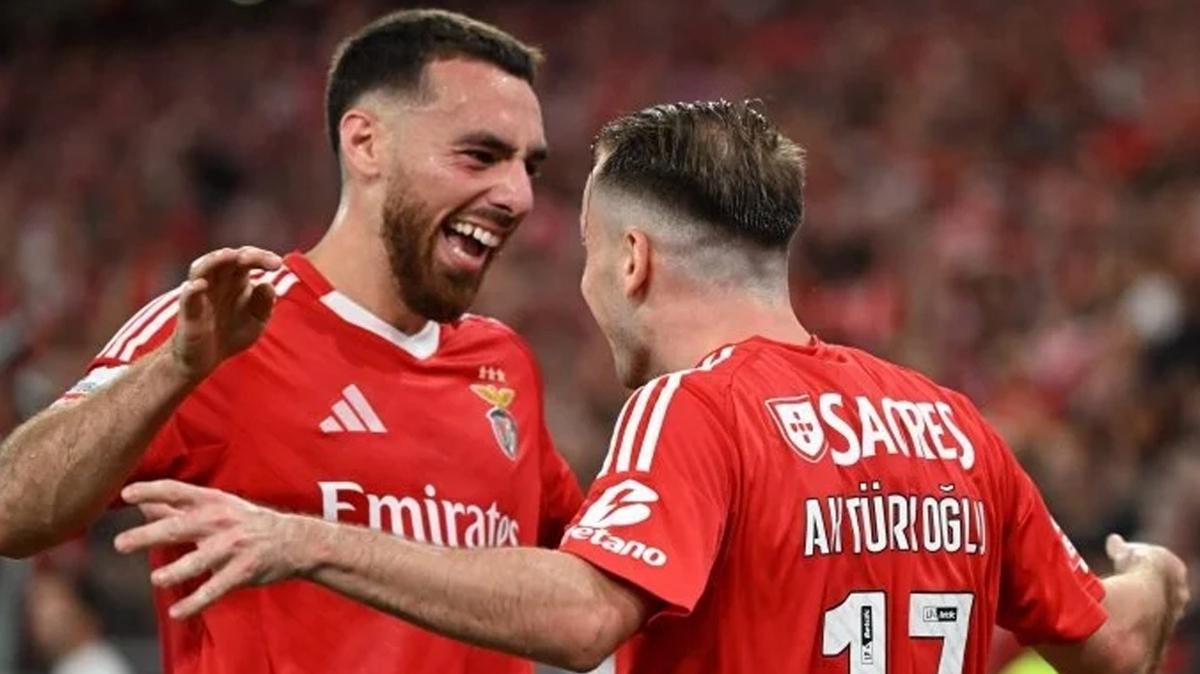 Portekiz'de Trk gecesi! Benfica'y zafere tadlar