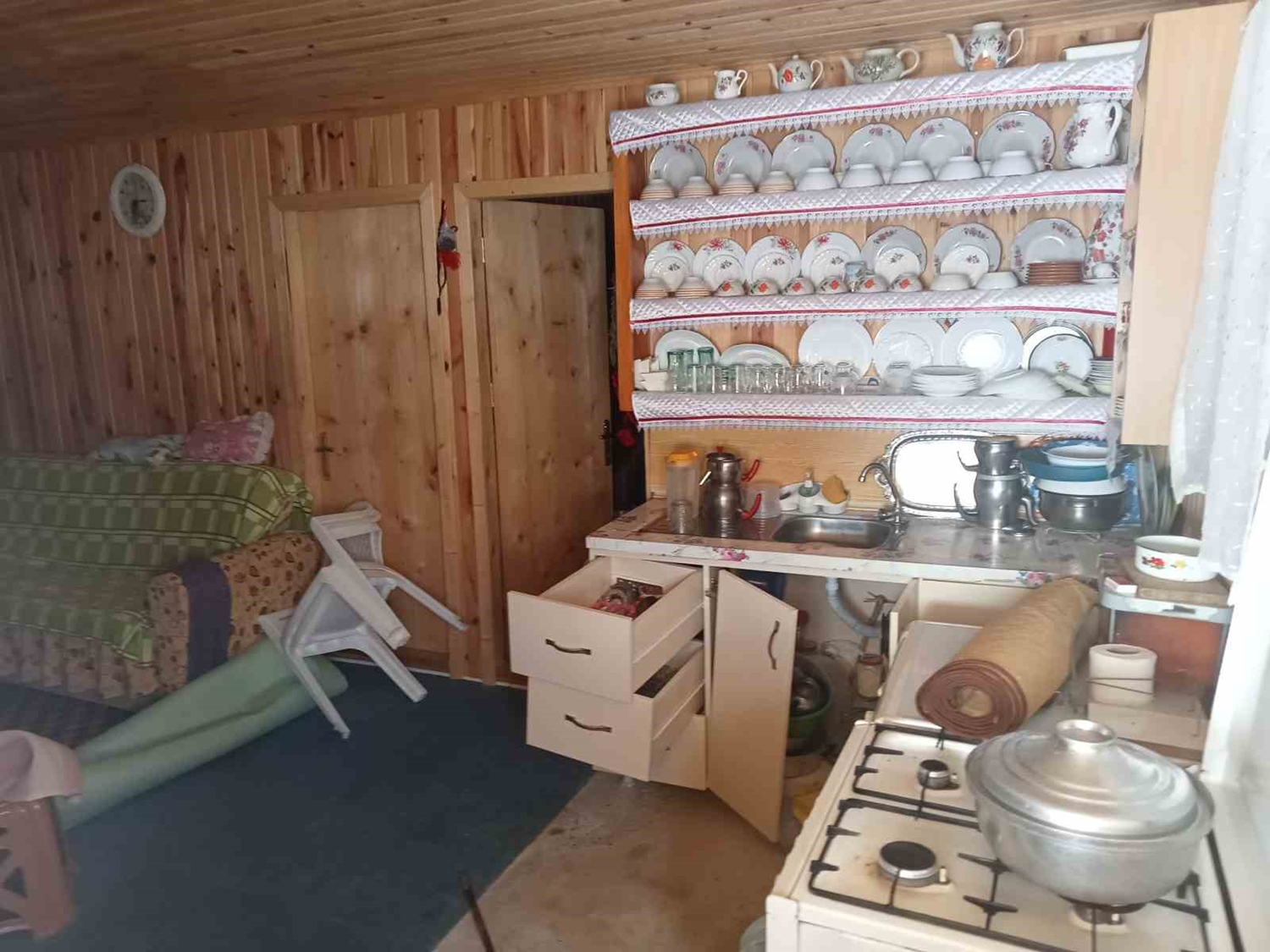 Aç kalan ayılar, yayla evlerini talan etti