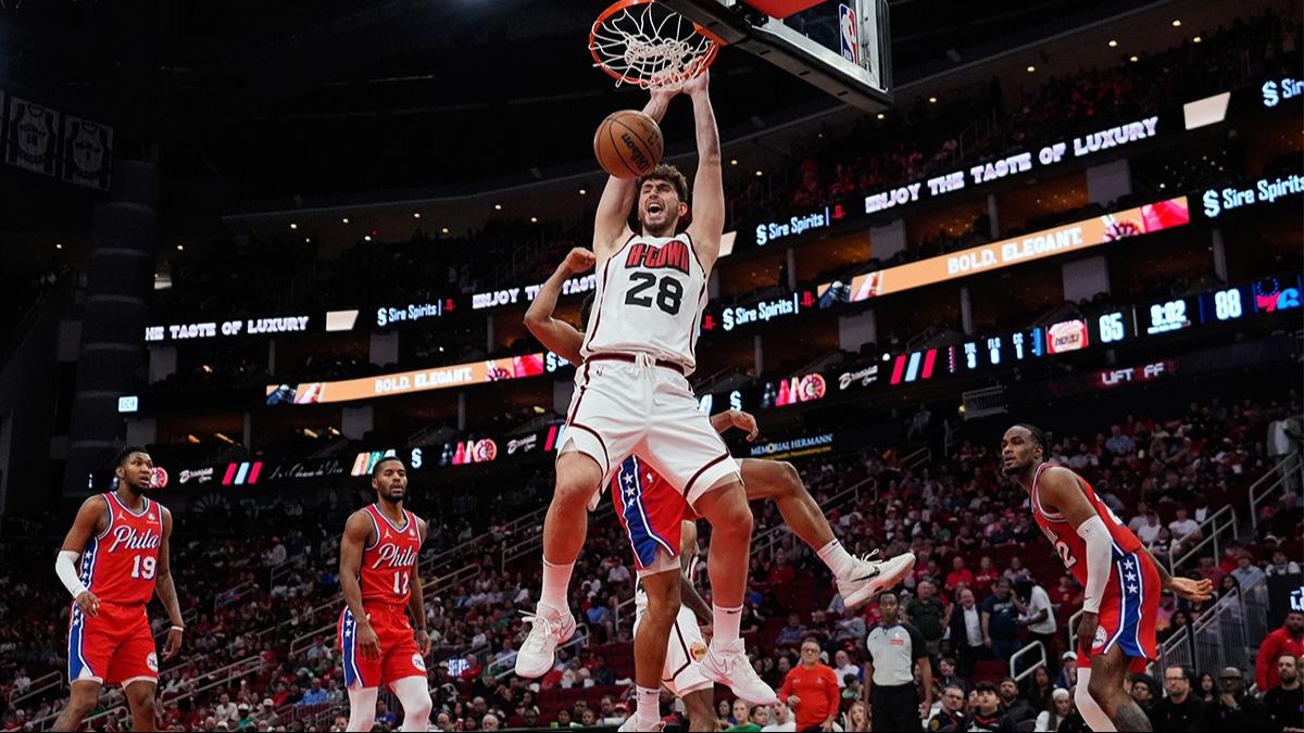 NBA'de tarihe geen zefer! Alperen engn takmna galibiyeti getirdi